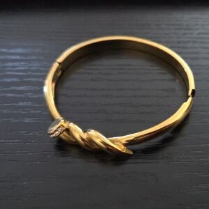 18K Gold Plated Twisted Nail Bracelet